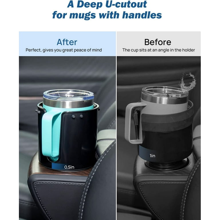 JOYTUTUS Cup Holder Expander for Car,Compatible with YETI, Hydro Flask,  Nalgene,Cup Holder for Car Hold 18-40 oz Bottles and Mugs 