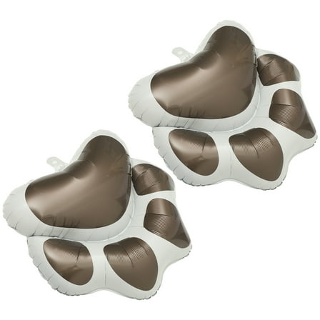 2 Pcs Dog Paw Balloon Party Decorations Green Balloons Grey