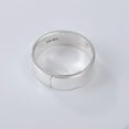 thumbnail image 2 of HOOUN Pure S999 Silver Band Men Women Gift Simple Glossy Adjustable Ring, 2 of 4