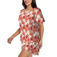 thumbnail image 2 of Fotbe Tomatoes Print Pajama Set for Women 2 Piece Loungewear Short Sleeve Tops and Shorts Set Soft Sleepwear-XX-Large, 2 of 7