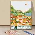 thumbnail image 4 of JYLMOOD 6pcs Paint by Numbers for Adults Kits, DIY Easy Painting by Numbers for Gift Home Wall Decoration 25x35cm???without Frame) - Colorful House, 4 of 10