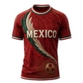 thumbnail image 2 of Zimjoy 2026 Mexico Soccer Jersey for Men World Soccer Game Mexico Team Short Sleeve Mock Crew Neck Football Jersey Shirts Red XL, 2 of 5