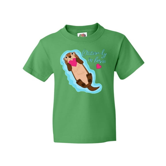 Inktastic Otter-ly in Love-otter with Heart Youth T-Shirt
