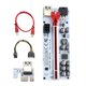 thumbnail image 2 of Riser PCI 1x a 16x Extender shamjiam cable de extensión USB 3.0 con 13x LED Tarjeta gráfica Riser para minería GPU Ranura y cable rojos Tarjeta vertical PCIE, 2 of 9