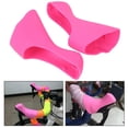 thumbnail image 3 of Un par de fundas protectoras de silicona para manillar de bicicleta de carretera, empuñaduras cómodas, accesorio para ciclismo, color rosa, un par, 3 of 9