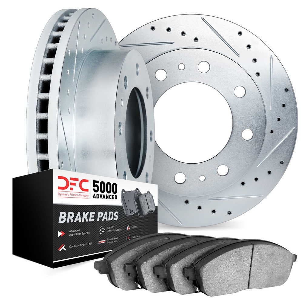 DFC 5000 Euro Ceramic Brake Pads and Hardware Kit - Archived 7502-40002 DFC Brake Rotor - Drilled