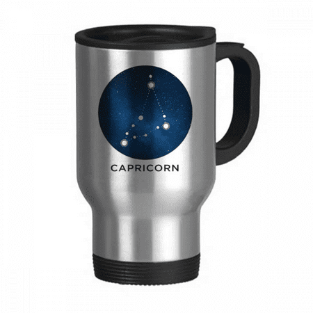 

Capricorn Constellation Zodiac Sign Travel Mug Flip Lid Stainless Steel Cup Car Tumbler Thermos