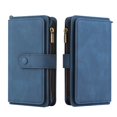 thumbnail image 2 of SaniMore Case for Google Pixel 7 6.3" 2022, PU Leather Case Zipper Wallet + Card Holder + Detachable Wrist Strap Kickstand Magnetic Clasp 360°Full Protective Shockproof Anti-drop Business Case, Blue, 2 of 14