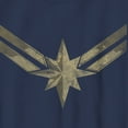 thumbnail image 2 of Boy's Marvel Captain Marvel Vintage Star Costume Graphic Tee Navy Blue Small, 2 of 4
