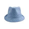 thumbnail image 2 of Top Headwear Womens Glitter Sparkle Fedora Hat - Light Blue, 2 of 4