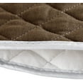 thumbnail image 4 of Lavish Home 69-06-C Oversized Oven Quilted Mittens, Flame & Heat Resistant, Chocolate - Set of 2, 4 of 6