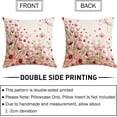 thumbnail image 6 of Valentine''s Day Heart Flowers Pillow Covers 16x16 Inch Pink Floral Love Heart Throw Pillows Soft Durable Cushion Covers Anniversary Wedding Mother''s Day Pillow Cases for Bed Sofa Decor Set of 2, 6 of 6