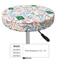 thumbnail image 4 of Saiise Housse de Tabouret de Bar Imprimée Rentrée des Classes, Coussin de Siège Rond pour Tabourets en Bois et Métal, Confortable et Durable-14 Pouces, 4 of 7