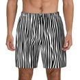 thumbnail image 3 of Uemuo Zebra Skin Pattern Mens Swim Trunks Quick Dry Board Shorts with Mesh Lining, Stretch Beach Shorts Quick Dry No-Chafing Board Shorts-Small, 3 of 9