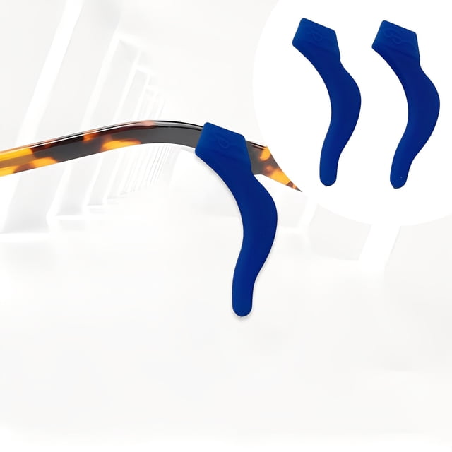 Liquidation! Yuehao Cache-Lunettes en Silicone Anti-Ear Grips Bleu Foncé, 2 Clips en Silicone