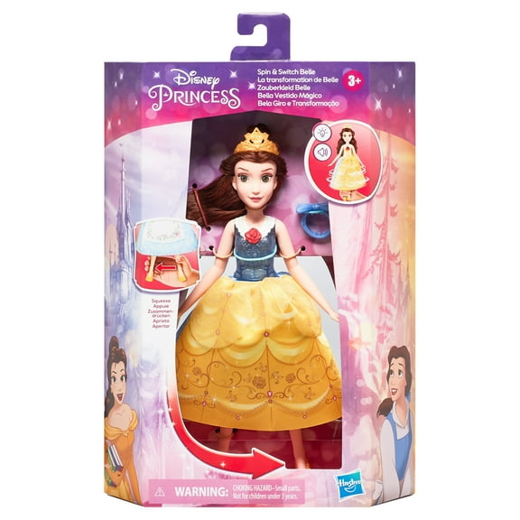 Disney Princess Spin and Switch Belle, Quick Change Fashion Doll
