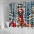 thumbnail image 4 of Merry Christmas Rhodesian Ridgeback Enjoys Woofmas Winter Xmas Holiday Shower Curtain Ridgebacks Dog Lover Gifts Waterproof Bathroom Bathtub Curtain - 02022, 4 of 5