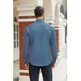 thumbnail image 3 of COOFANDY Men's Long Sleeve Dress Shirts Stretch Casual Button Down Shirts Solid Formal Shirt, 3 of 7