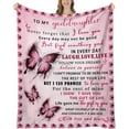 thumbnail image 2 of Goddaughter Blanket from Godmother, Goddaughter Gifts from Godmother, Goddaughter Gifts, Gifts for Goddaughter Birthday, Graduation, Christmas, to My Goddaughter Blanket 60"X50", 2 of 6