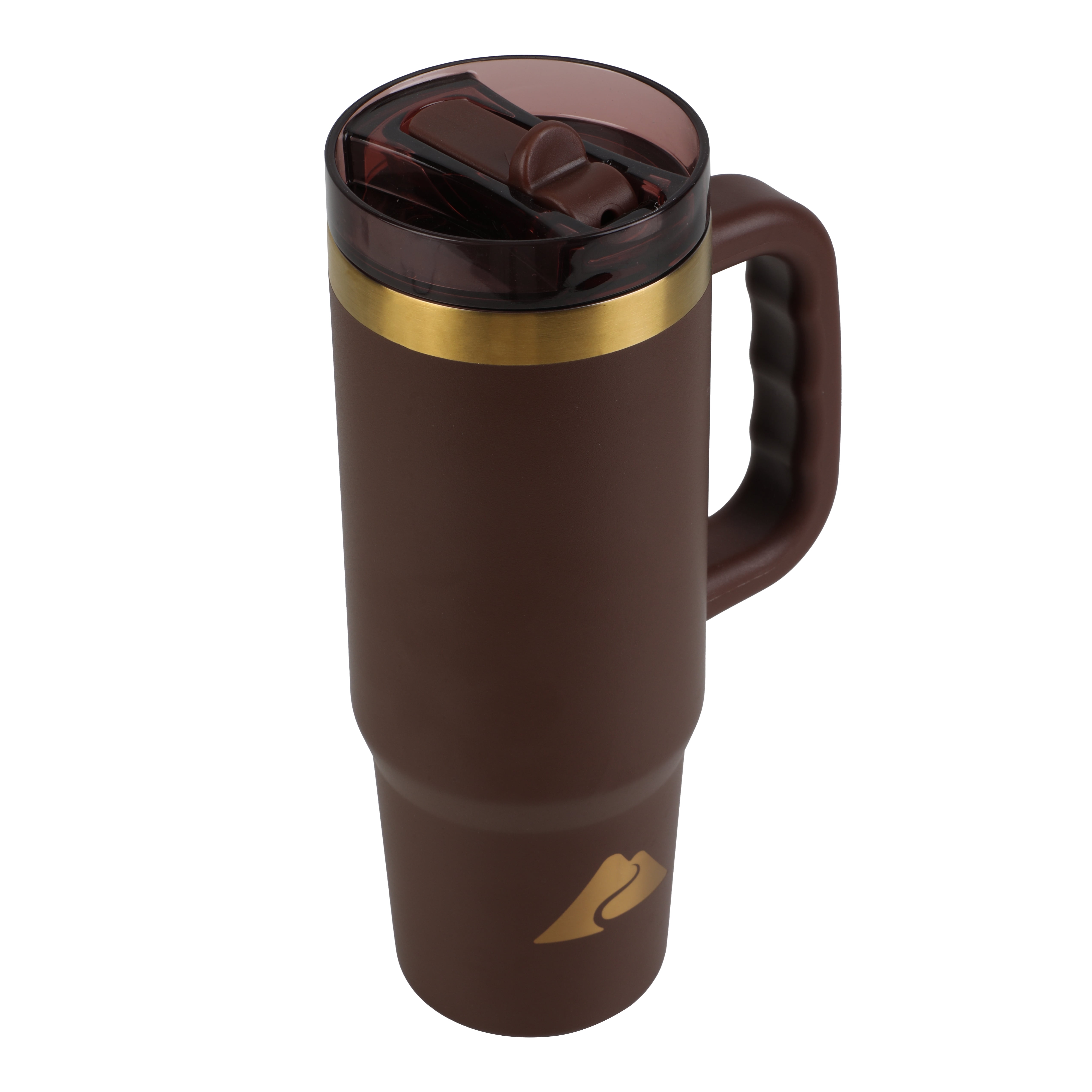 Ozark Trail 30oz Hot Chocolate Stainless Steel Insulated Travel Tumbler with Handle and Flip Straw Lid. Leak Resistant