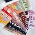 thumbnail image 2 of Pegatinas de uñas de Gel semicurado, tiras de uñas de Gel francés, parches deslizantes, lámpara UV, cubierta completa, 16 puntas, 2 of 7