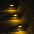 thumbnail image 2 of Paquete de 16 luces solares para exteriores, luces LED impermeables para escaleras, escalones, vallas, patios y entradas, blanco cálido (negro, luz cálida), 2 of 5