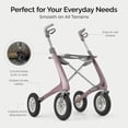 thumbnail image 2 of Andador todoterreno Carbon Overland de byACRE para adultos: 7 kg, 4 ruedas y asiento. Andador con asiento y ruedas. El andador plegable todoterreno con ruedas y asiento más ligero del mundo., 2 of 5