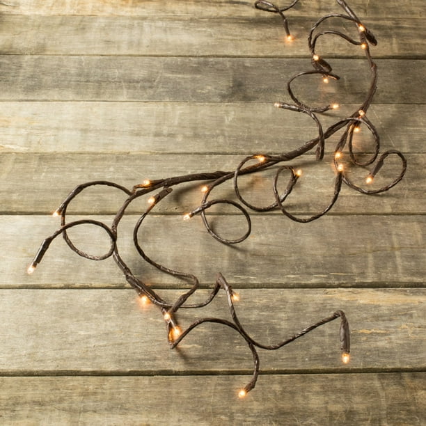 Lighted Branches 72" Bendable Lighted Garland 60 Rice Lights Electric