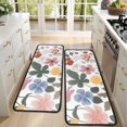 thumbnail image 4 of Kitchen Rugs Sets Of 2,Pioneer Flower Floral Print Pattern Anti Fatigue Kitchen Mat Rugs Non Slip Washable,Decorative Kitchen Floor Mats for Kitchen,Sink,Laundry,17"x47"+17"x47", 4 of 5