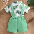 thumbnail image 6 of HCNTES Toddler Baby Boys Clothes Cotton Summer Gentlemen Outfits Short Sleeve Bowtie Romper Suspender Shorts Set, 6 of 7