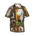 thumbnail image 2 of Guinea Pig Hawaiian Shirts For Men, Summer Short-Sleeve Relaxed-Fit Button-Down Shirts X-Large, 2 of 9
