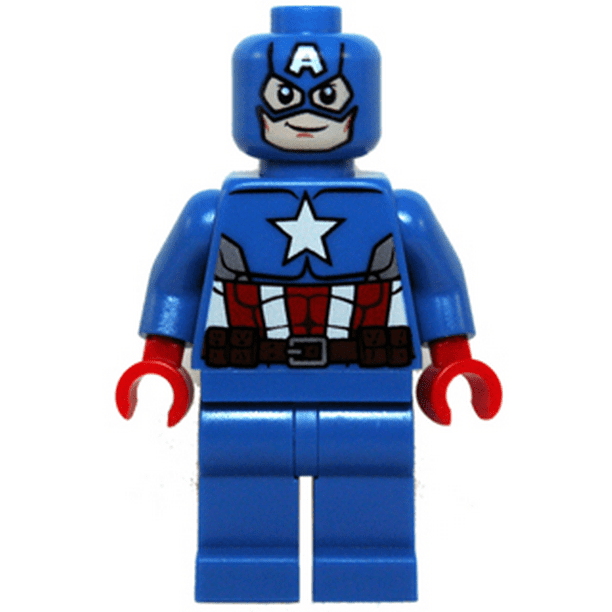 LEGO Marvel Super Heroes - Avengers Assemble Captain America - Blue Suit, Brown Belt Minifigure