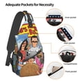 thumbnail image 4 of Bob's Burgers Sling Bag Crossbody Shoulder Backpack Gym Sports Travel Hiking Daypack Chest Bag Small Backpack for Women Men, 4 of 8