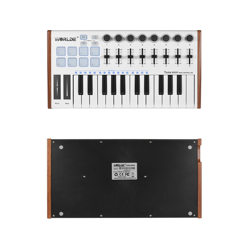 MIDI keyboard,Pads With 6.35mm With 6.35mm Pedal Midi 8 Pads Usb Midi 25-key 8 Pads With Iuppa Midi Huiop Usb Laoshe Midi Qisuo Tuna