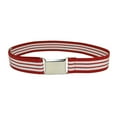 thumbnail image 1 of Ceinture pour Tout-Petits Élastique Ajustable Extensible Ceintures Unisexes Boucle Carrée Argentée Ceinture pour Hommes Rouge, 1 of 1