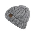 thumbnail image 2 of C.C Unisex Chenille Soft Warm Stretchy Thick Cuffed Knit Beanie Cap Hat-Light Mel Grey, 2 of 4