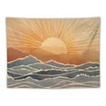 thumbnail image 5 of Fenyluxe  Boho Tapestry Wall Hanging for Bedroom Aesthetic, Bohemian Vintage 70s Rainbow Sun Tapestries for Living Room, Retro Hippie Sunset Sea Wall Tapestry for Dorm Room Decor 40x30inch, 5 of 6