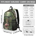 thumbnail image 3 of JIALIOU 14" Laptop Backpack Waterproof Airline Approved Stylish Casual Daypack for Travel Business College Work, Baby Tiger Sits on Leaf, 3 of 8