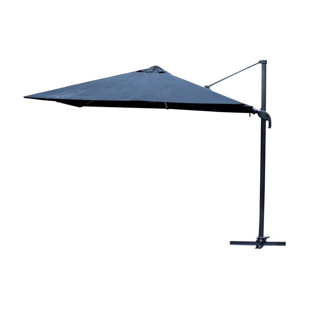 Atlantic Jersey Deluxe 10 ft. Square Offset Patio Umbrella Black