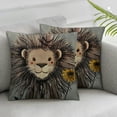 thumbnail image 3 of Acheng Cartoon Animal Pillow Covers Kids Pillowcase Throw Pillow Covers Set Throw Cushion Case for Sofa Couch Home Decor School Cushion Case Set of 2 White(Two Sides Print) 22x22in, 3 of 7