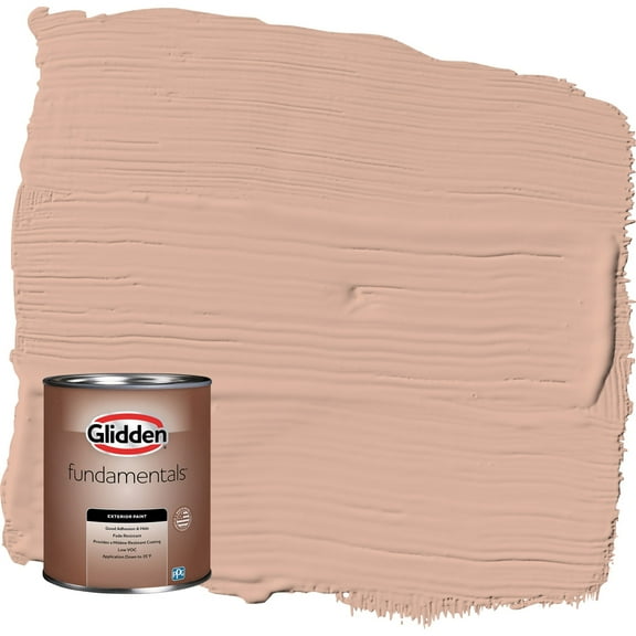 Glidden Fundamentals Lazy Summer / Orange Semi-Gloss Exterior Paint, 1 Quart