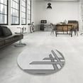 thumbnail image 4 of Ahgly Company Machine Washable Indoor Round Transitional Platinum Gray Area Rugs, 6' Round, 4 of 7