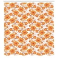 thumbnail image 3 of Ambesonne Orange Shower Curtain, Old Damask Traditional, 69"Wx75"L, Orange Marigold Maroon, 3 of 3