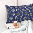 thumbnail image 5 of KLL Anchors and Nautical Pillow Covers Envelope Closure,Super Soft and Cozy Fuzzy Fleece Pillow Case Cover 14"x20", 5 of 7