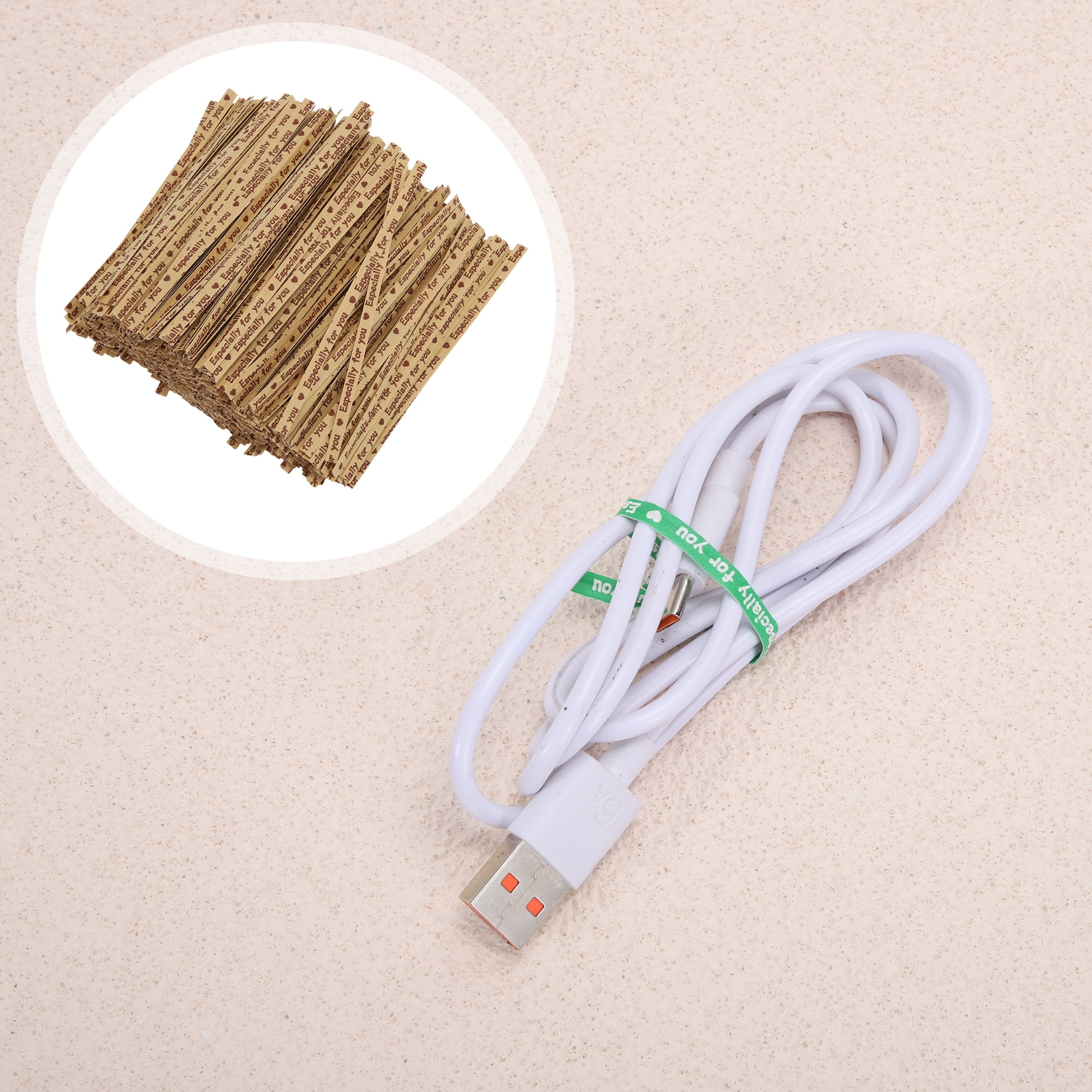 Unique Bargains Decorative Twist Ties for Gift Wrap and Crafts 700 Pcs Brown