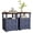 Navy Blue, variant on 18" Farmhouse Nightstand with Charging Station, Blue End Table with 2 Drawers & Storage Shelf, Rustic Bedside Table for Bedroom, Living Room, 18.1"D x 18.1"W x 24.2"H, Set of 1