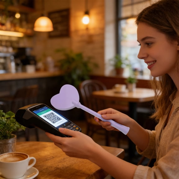 Credit Card Wand, Heart Shaped Credit Card Magic Wand, Star Wands Contactless Payment Card Holder for Card Payment(1PC)