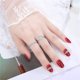 thumbnail image 1 of HomeKingdee Adjustable Moissanite Snowflake Rings Set (2 Pcs) - Fashionable Zircon and Copper Engagement Rings for Women, Perfect for Parties, Dates and Gifts, 1 of 5