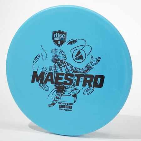 Discmania Active Maestro Disc Golf Midrange Disc Pick Color/Weight [Stamp & Exact Color May Vary] Blue 167-169 grams
