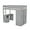 Gray S, variant on Rugerasy Twin Size Loft Bed,Wooden Twin Loft Bed with Drawers Desk,Wardrobe Wooden Twin Loft Bed with Storage Cabinet for Teens,Gray S